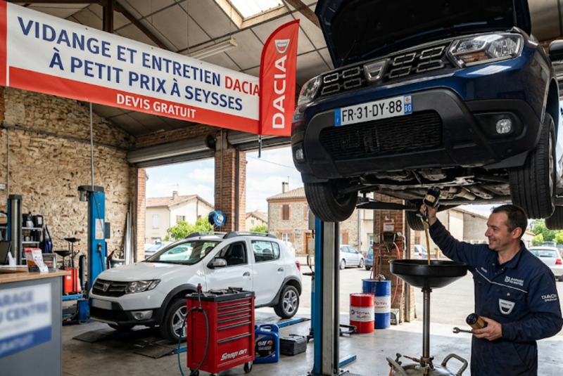 Où faire la vidange et entretien de sa voiture Dacia à petit prix à Seysses